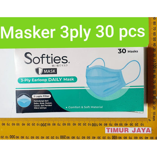 (1 Box isi 30Pcs) Masker Softies Daily Mask Batik 3Ply LIMITED EDITION