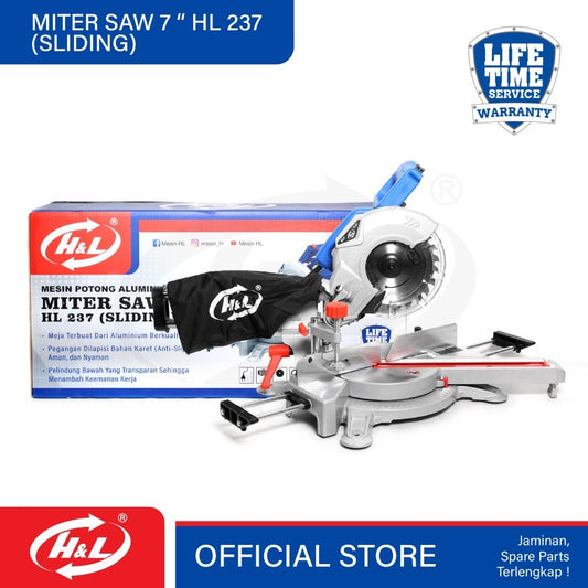 Mollar Mitter Saw Sliding 7" Laser - Mitre Saw Gergaji Pigura - MS 1200 S