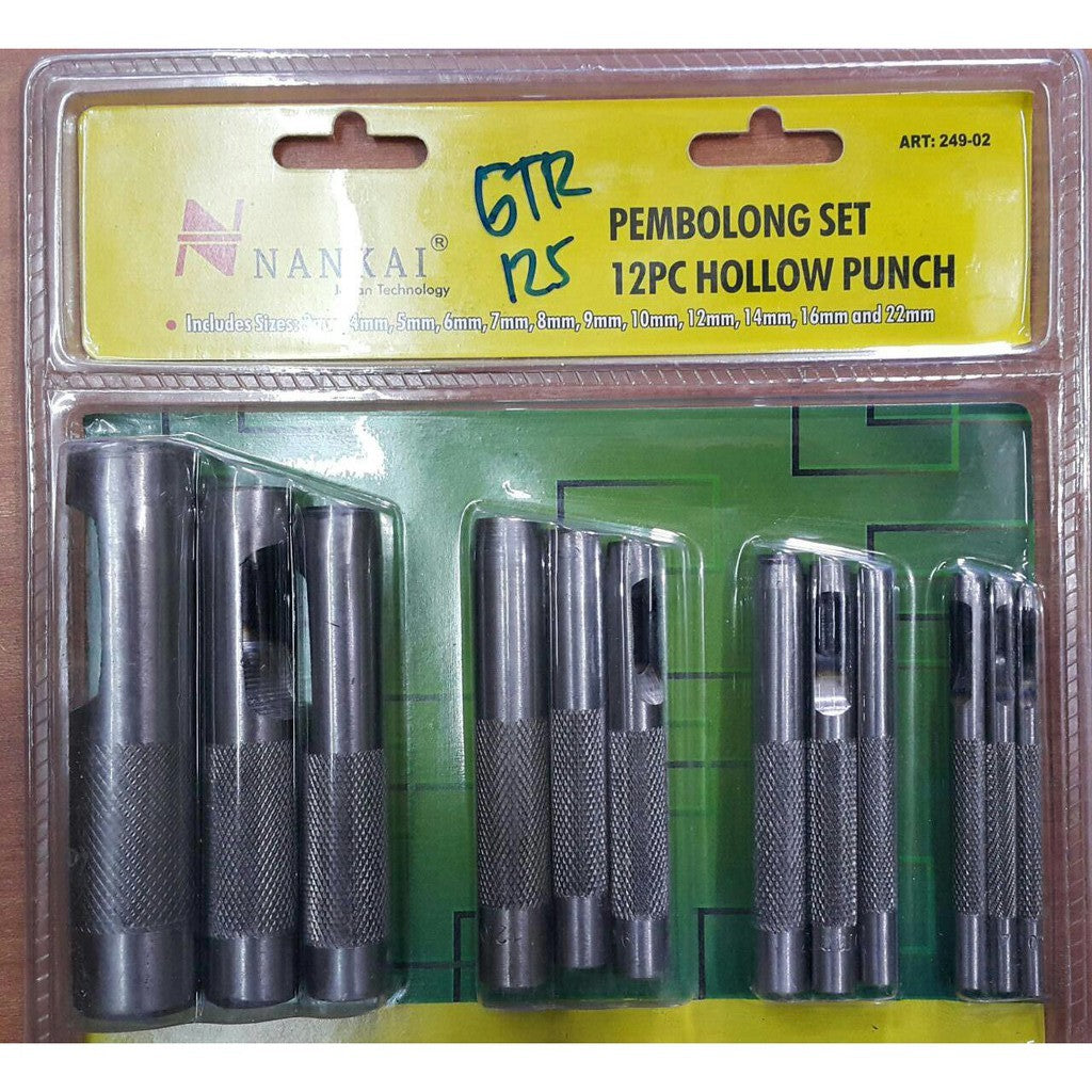 Plong Set 12pcs Nankai Pembolong Hollow Punch 12 pcs