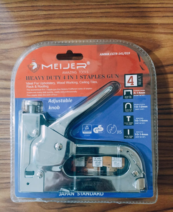MEIJER Staple Gun 4 in 1 Way Heavy Duty Staples Tembak hekter jok