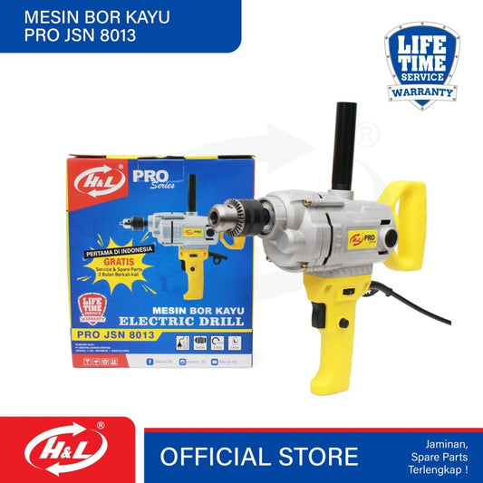 HL8013 Paint Mixer Pengaduk Semen dragon Bor Kayu Mixer cat 13 MM tanpa tongkat Electric Drill