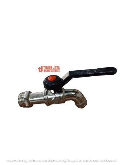 EX Kran Air Besi Gagang Panjang HITAM 1/2 Inch Taman Keran