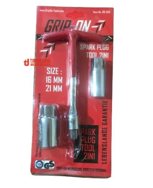 GRIP ON Kunci busi 16 21 mm 2 in one 2 mata kunci T mobil motor