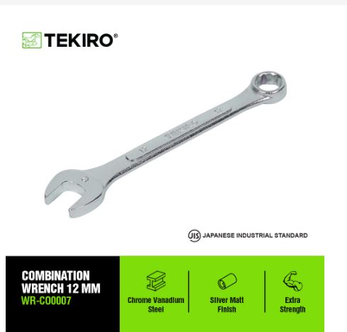 TEKIRO SATUAN Kunci Ring Pas 12 mm Combination Wrench Set