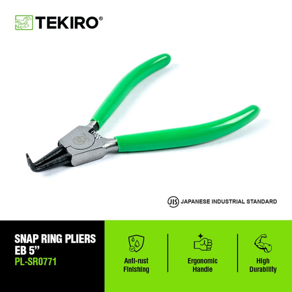 TEKIRO Tang Snap Ring 5 Inch Tang Circlip Bengkok Tekan Buka BB BTE