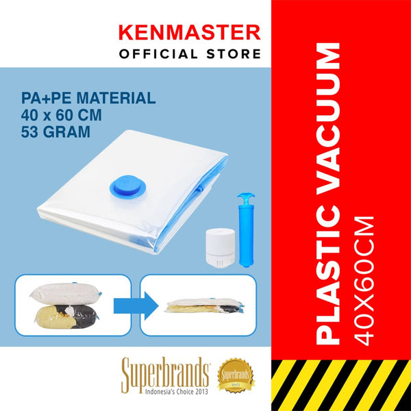 Plastik Vacum 40 x 60 CM / Vacum Pakaian Traveling 1 PCS / Vacum instan / Vacum Pakaian