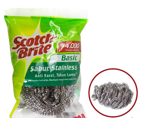 3M Scotch Brite SABUT STAINLESS Kawat Cuci Piring Ekonomis ID T57N