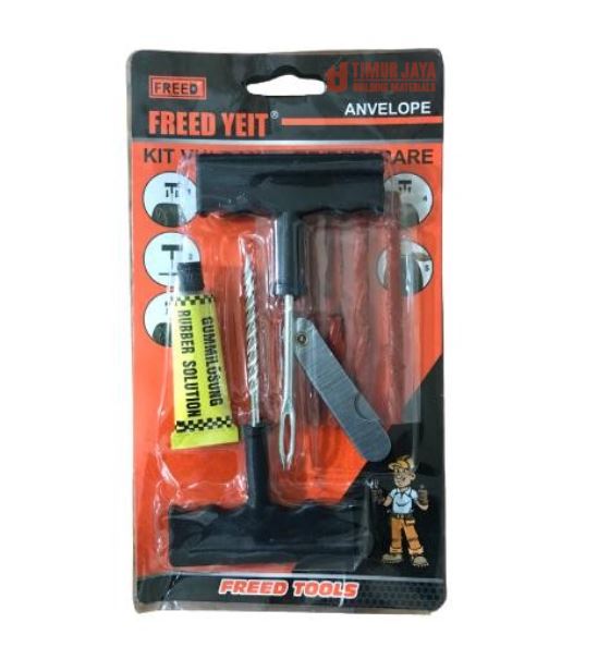 FREED Alat Tambal Ban Tubles Tubeless Bocor Motor Mobil Tubeless Kit