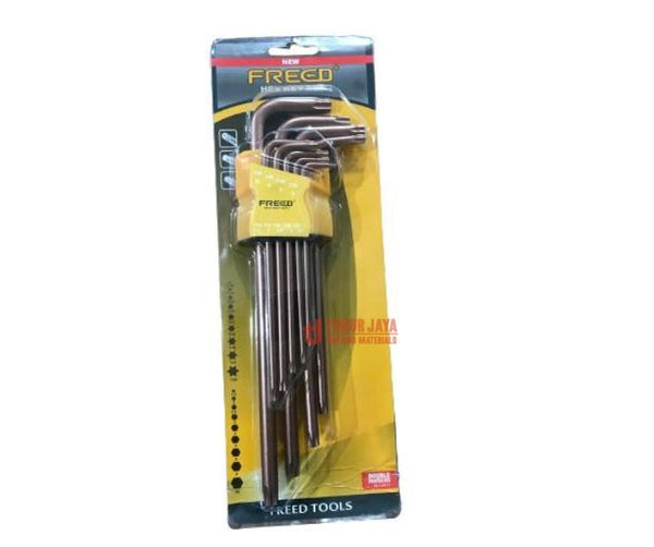 FREED Kunci L Set Panjang BALLPOINT HEX 9 Pcs Kunci L EXTRA LONG