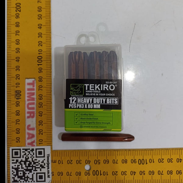 Tekiro Mata Obeng Ketok Plus PH3 8 x 80 mm Magnetic Heavy Duty Bits