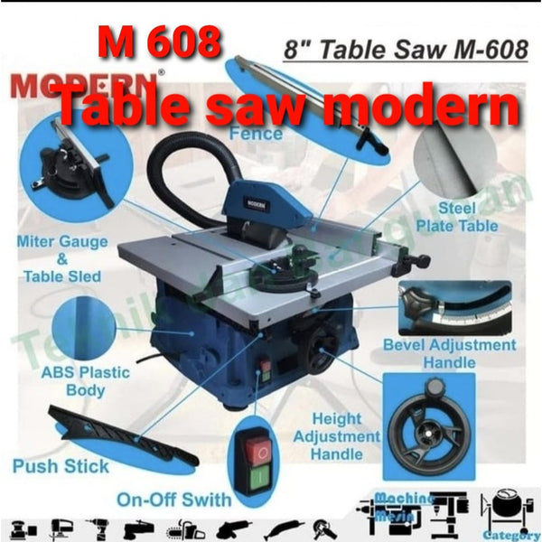 MODERN M 608 Mesin Table Saw 8 inch 200mm Mesin Gergaji Kayu