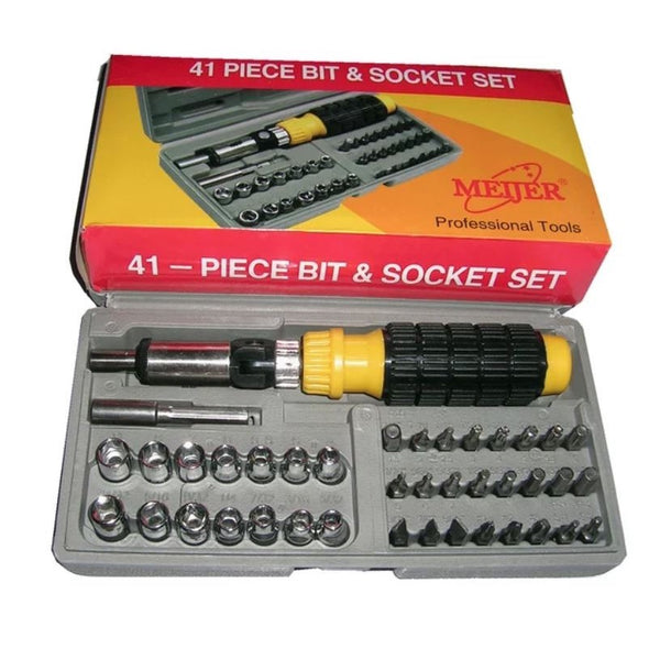MEIJER 41 Pcs Socket Set Kunci Shock sok Obeng Bit