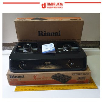 Rinnai Kompor Gas 2 Tungku Teflon RI 302S Original