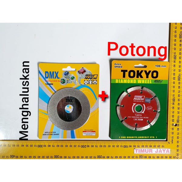 PAKET TOKYO Diamond Wheel Dry KEring 4" + Penghalus Akik Keramik DMX