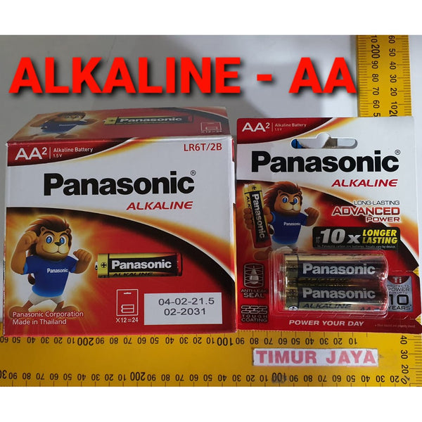 BATERAI AA PANASONIC RED ALKALINE ABC ORI REMOTE LR6T / 2B - 2 Pcs