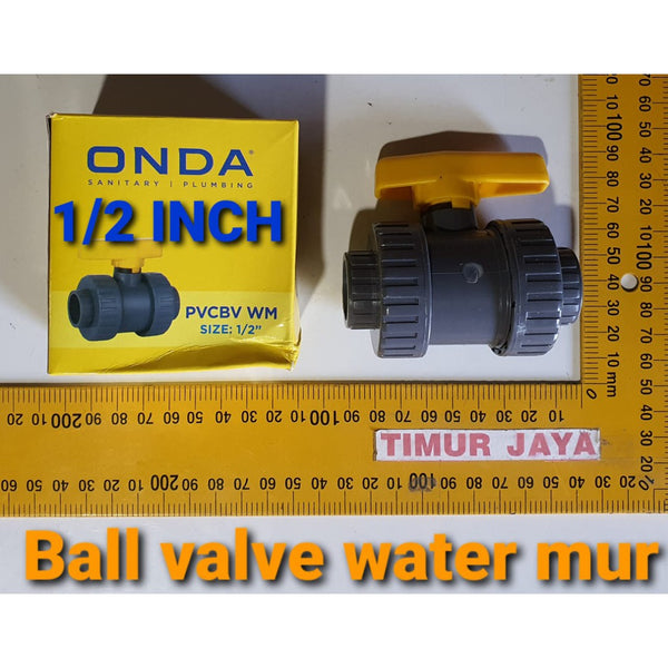BALL VALVE WATER MUR PVC ONDA 1/2"