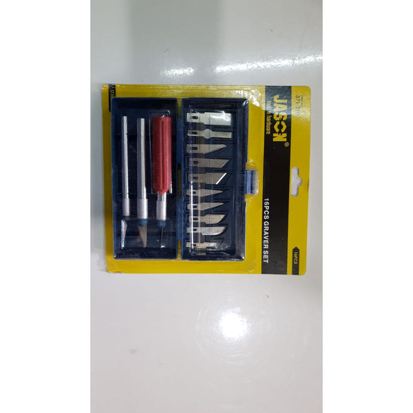 JASON  16 Pcs Hobby Knife Set  Pisau Ukir skls prohex