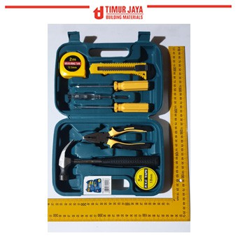 KENMASTER TM813 Tool kit Meteran Tang Palu Tape PVC Cutter Obeng SET Testpen