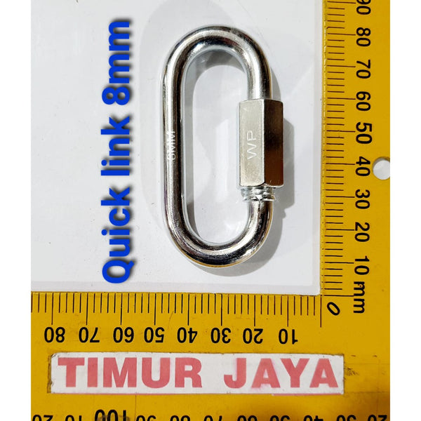 Quick Link carabiner  8 mm - Sambungan Rantai Tali hewan 8 mm