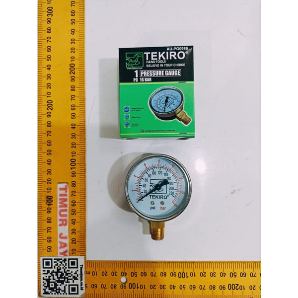 TEKIRO MANOMETER 16 Bar Pressure Gauge pengukur tekanan Compressor