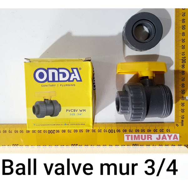 STOP KRAN WATER MUR ONDA PVCBC WM 3/4" inch PVC Ball Valve Watermoor