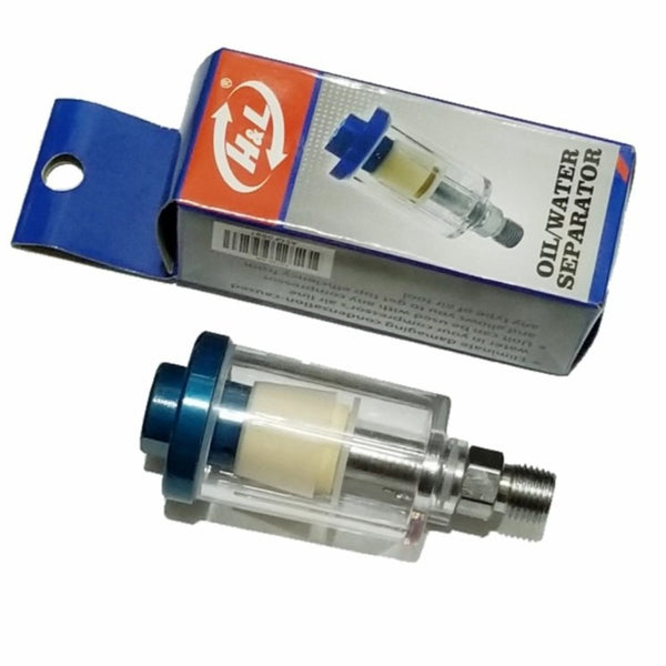 HNL mini 1/4 Water Oil Filter Separator Air Udara Kompresor bwh tekiro Filter Saringan Udara Spray Gun Air Water Oil Separator