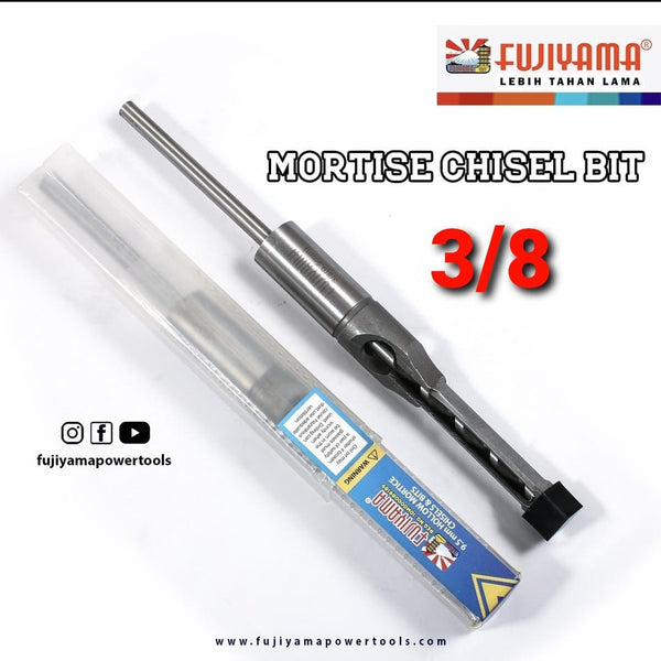 UNIKEN Mata Bor Bobok Kayu 3/8 inch 9.5 mm Mortising Square Chisel Set