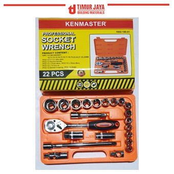 KENMASTER Kunci Sok Set 22 Pcs PREMIUM PROFESSIONAL Socket Wrench
