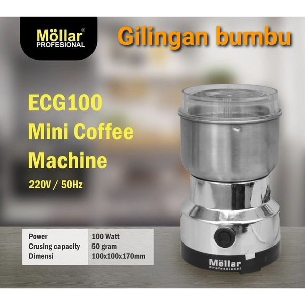 MOLLAR MINI GILINGAN Kopi Listrik Coffee Grinder Elektrik Bumbu Dapur Penggiling Kopi Electric Coffee Grinder Blender Bumbu Dapur 150W