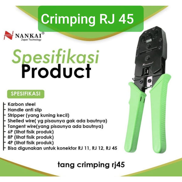 3 IN 1 MODULAR CRIMPING TOOL NANKAI / KRIMPING TOOL RJ 45 DAN RJ 11