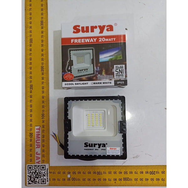 SURYA LAMPU LED sorot 20 W watt Tembak OUTDOOR TAHAN AIR PUTIH