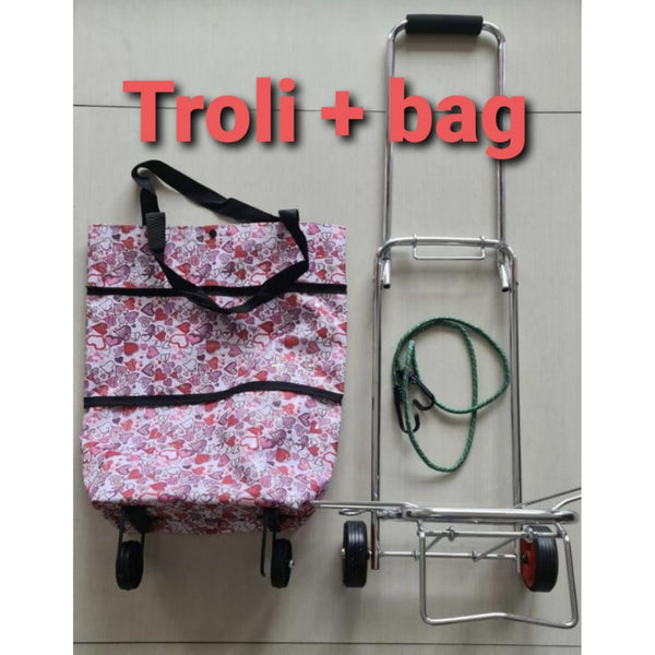 Kenmaster Trolley Multifungsi Troli Lipat Serbaguna + bonus shoping bag