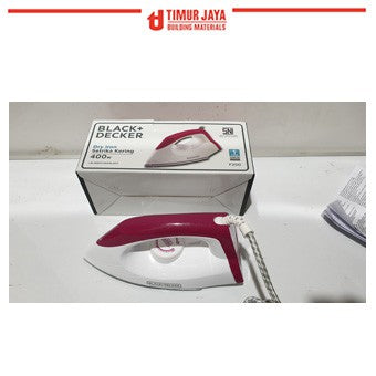 Black+Decker Setrika Kering Non Stick 400 Watt / Dry Iron - F 200