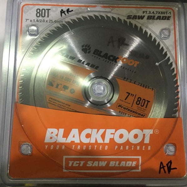Circular Saw Blade 7" x 80T hss Mata Pisau Potong Kayu Hobby Blackfoot Diatas Hiroki