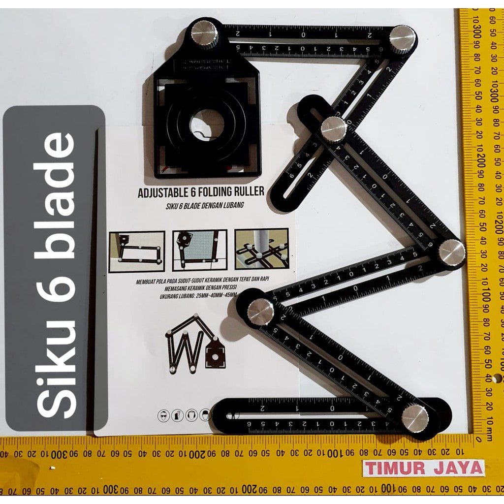 Penggaris Siku Multifungsi 6 Fungsi / 6 Blade Multifunction Ruler ...