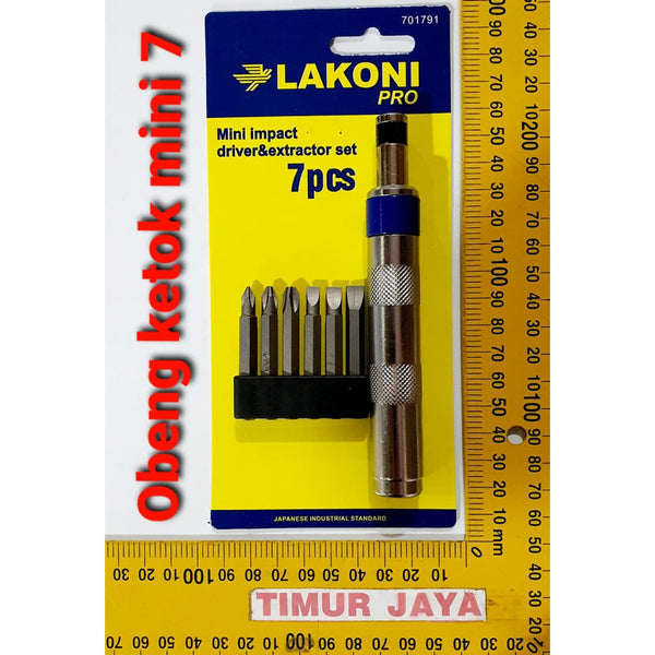LAKONI PRO OBENG KETOK MINI SET 7 PCS / MINI IMPACT DRIVER EXTRACTOR