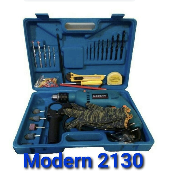Paket Bor Listrik Modern M2130 M 2130 Set lengkap (beserta Koper)