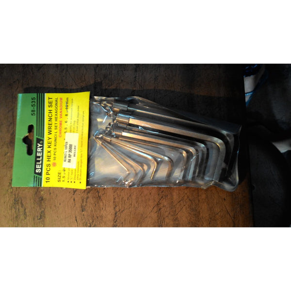KUNCI L SELLERY WRENCH SET 10 PIECES
