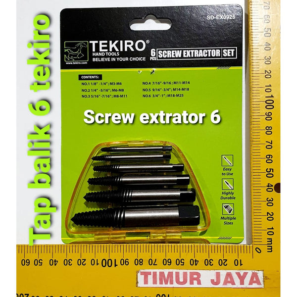 Tap Balik / Screw Extractor Tekiro set 6pcs