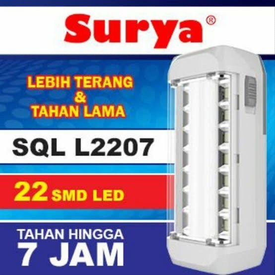 SURYA SQL L2207 Lampu Senter Led Emergency Lampu Darurat Portable - SQL L2207