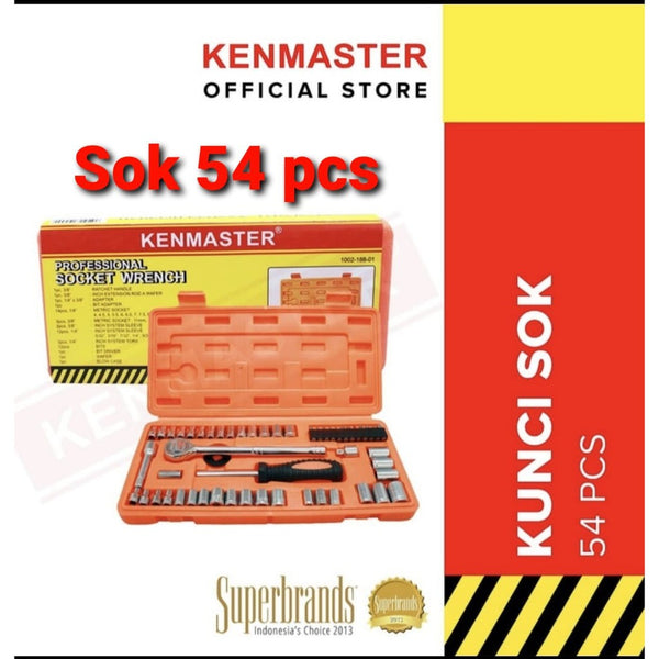 Kunci Sock Set 54 pcs Kenmaster / Professional Socket Wrench Set