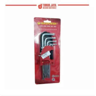 Kunci L 9 Pcs set Ujung Bintang ukuran Panjang max power