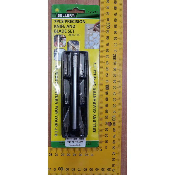 Pisau Ukir Karet kertas kayu Pisau ukir Presisi set 7 pcs Sellery