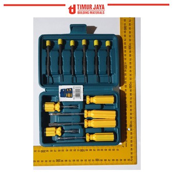 KENMASTER TM615  toolkit obeng Jam Arloji Plus Minus Set Koper Lengkap