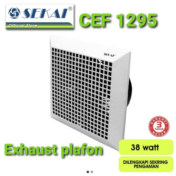 KIPAS ANGIN / EXHAUST FAN PLAFON / CEILING SEKAI 12 INCH / 12 ""