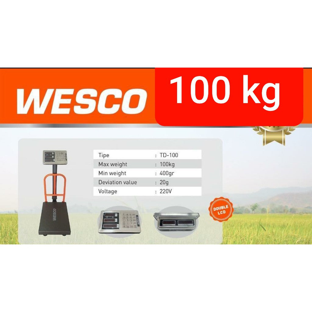 Timbangan Digital Barang / Digital Wesco 100Kg Nankai Tora – Timur Jaya