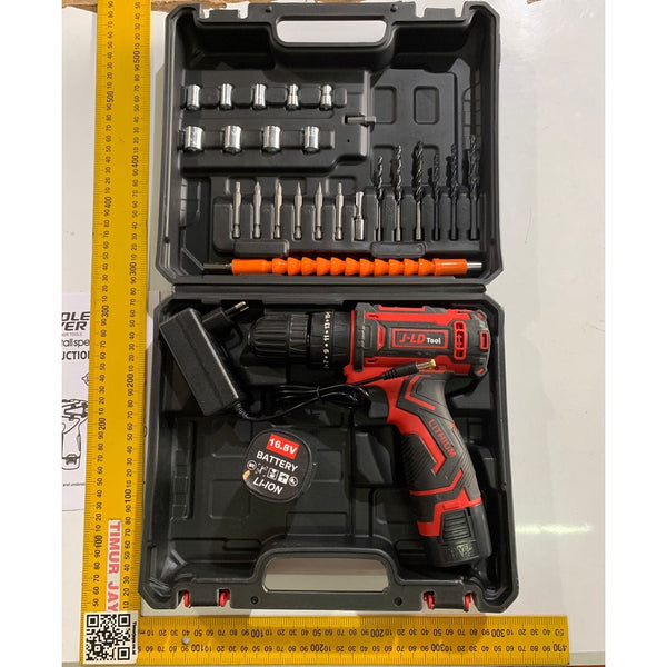 JLD 16.8 CORDLESS DRILL IMPACT TRMBOK 16.8 V MESIN BLR BATERAI BESI BETON