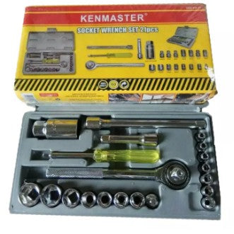 Kenmaster Kunci Sok 21 Pcs Socket Wrench Set