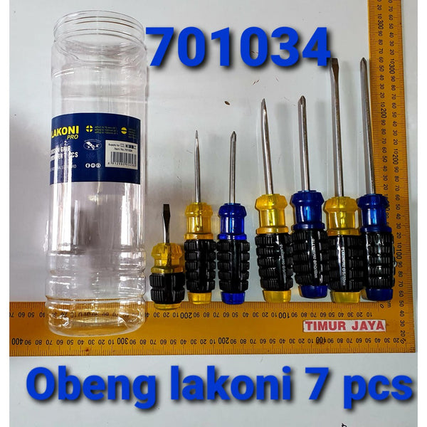 LAKONI PRO OBENG SET screw driver CUSHION GRIP 7 PCS – 701034