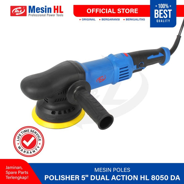 HL8050DA Mesin Poles Dual Action 5 inch Polisher Mobil motor